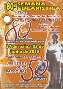 80ª Semana Eucarística da Paróquia São Benedito: Mensagem dos pastores e programação