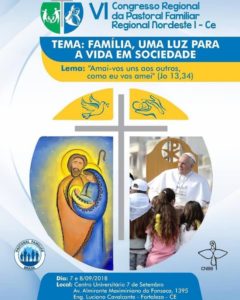 Pastoral Familiar realizará VI Congresso Regional de 07 a 09/09