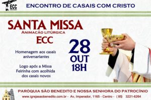 ECC – Encontro de Casais com Cristo convida para Santa Missa do mês de Outubro