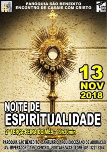 Noite de Espiritualidade dia 13/11: Participe!