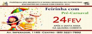 Feirinha ECC Pré-Carnaval 2019 no próximo domingo dia 24/02