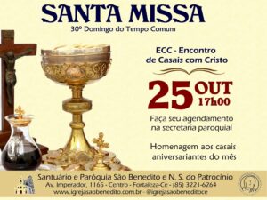 ECC – Encontro de Casais com Cristo convida para Santa Missa do mês de Outubro. Participe!