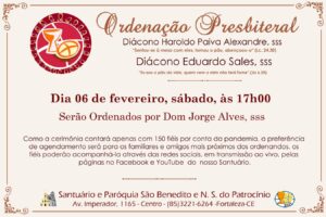 Ordenação Presbiteral dos Diáconos Haroldo Paiva, sss e Eduardo Sales, sss