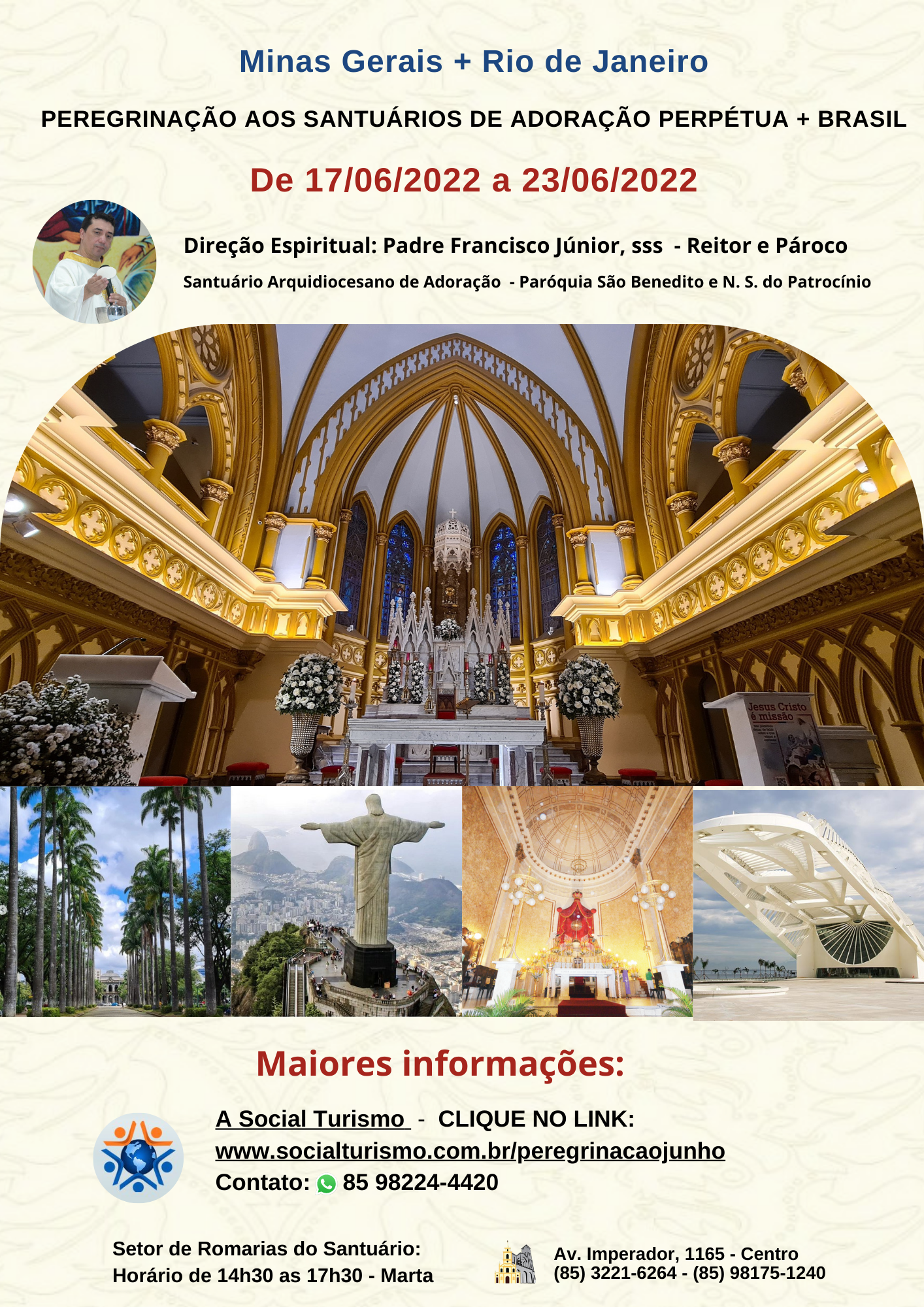 Peregrinação aos Santuários Eucarísticos de Adoração Perpétua no Brasil.