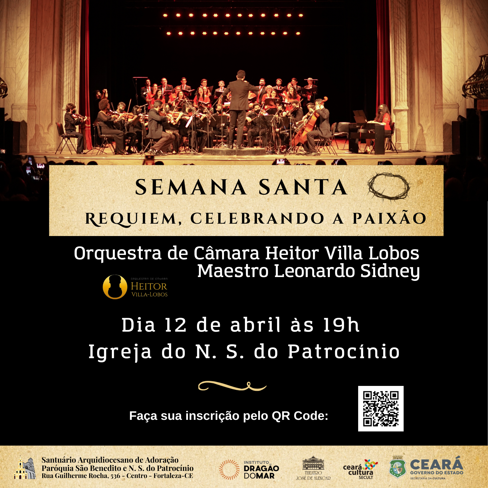 Celebrando a Semana Santa com o Concerto – Requiem, celebrando a Paixão – 12/04. Participe!